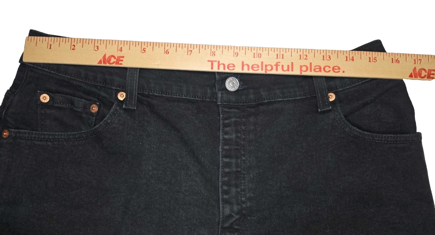 VTG Levi’s 550 Jeans Women’s 14 30×28 Black Relaxed Fit Tapered Leg Brazil 90s