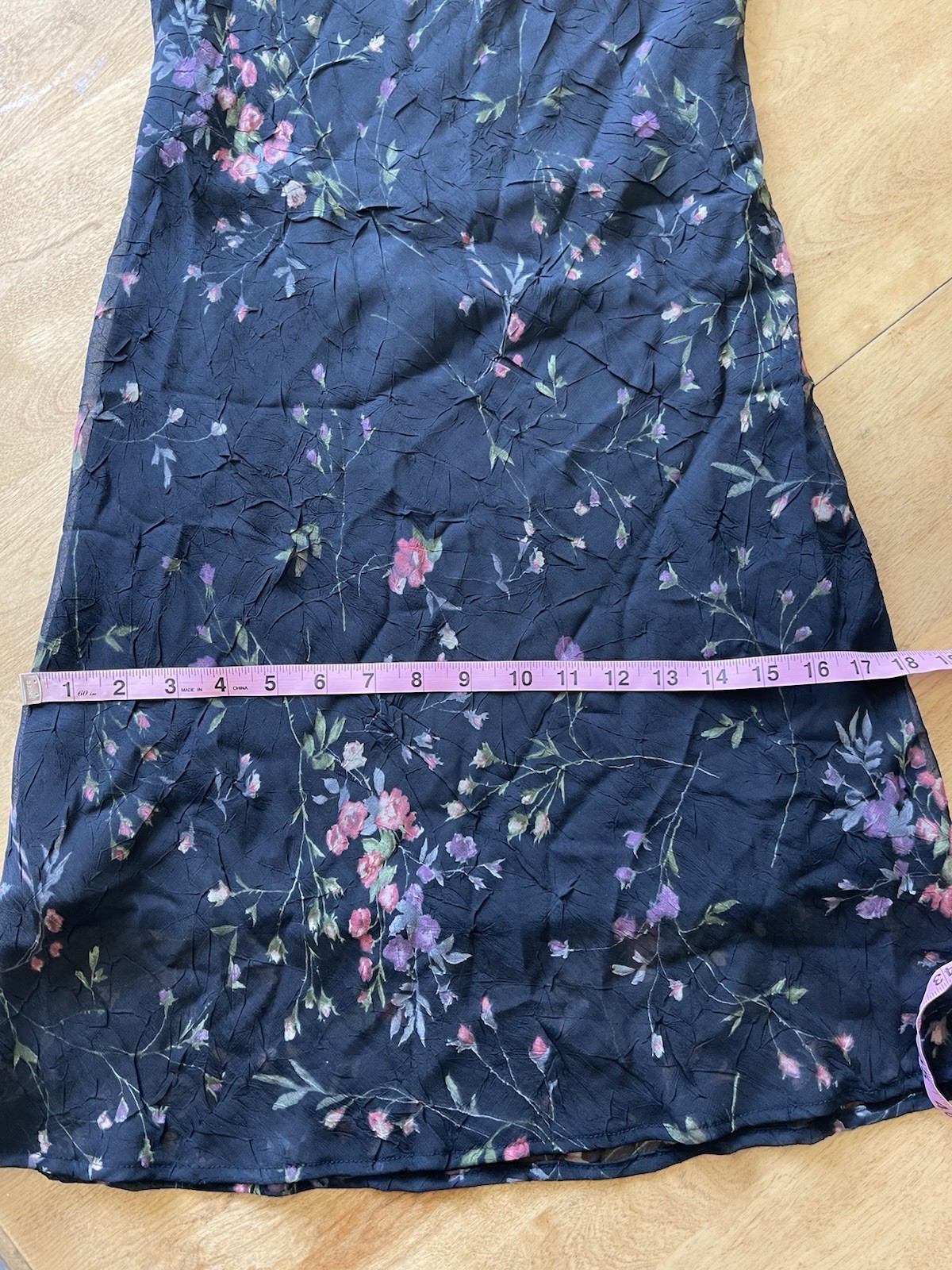 Vintage 90s Sike Floral Slip Dress Whimsigoth Fairy Grunge Evening Y2K Size S