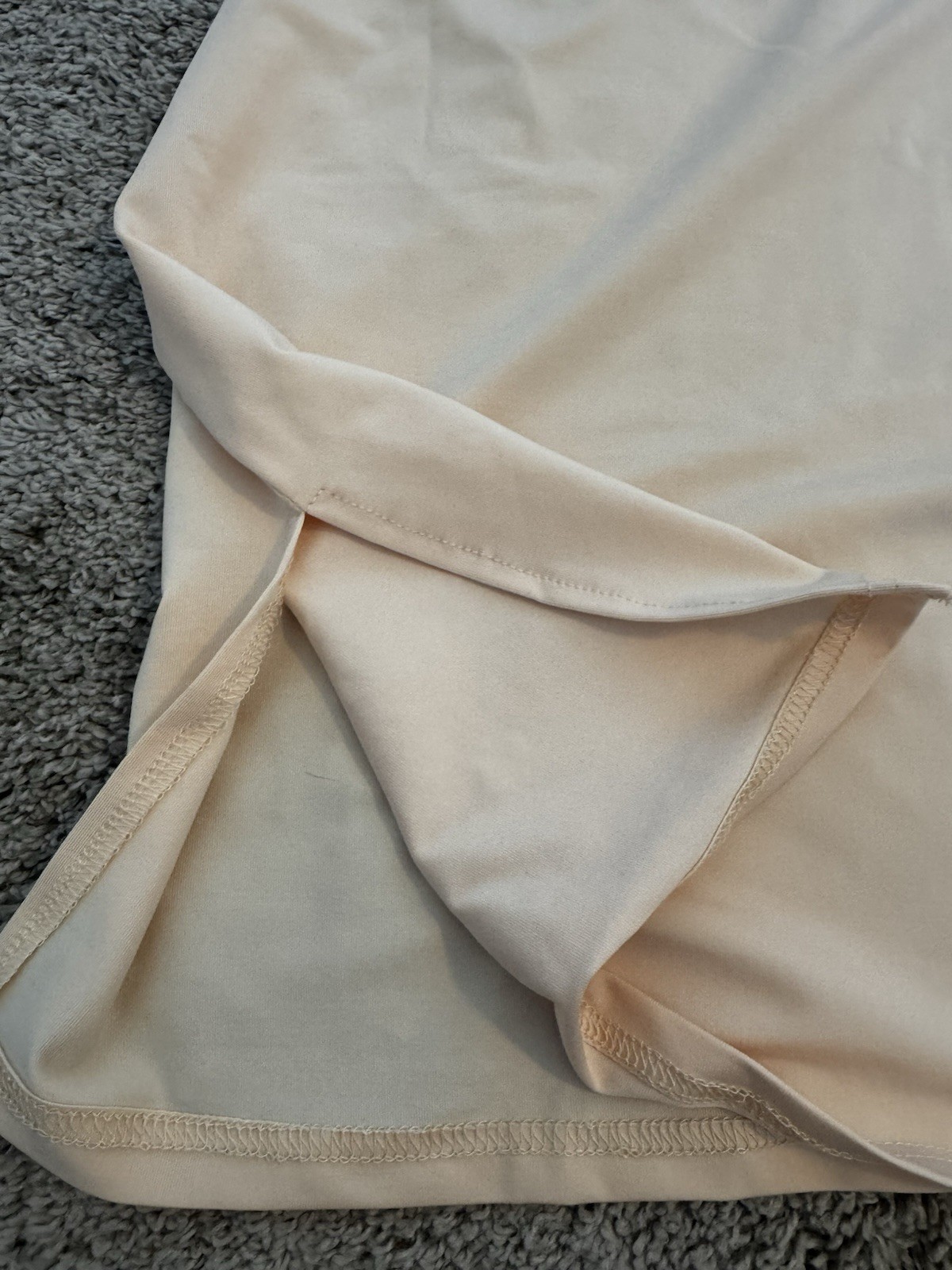 NWT MANCYFIT Slip Underskirt with Slit in Nude Tan Women’s SMALL NEW