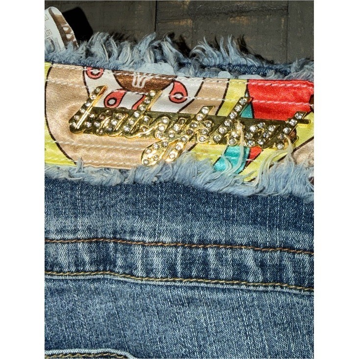 NWT vintage Baby Phat women’s size 20 Blue Denim capris Y2K