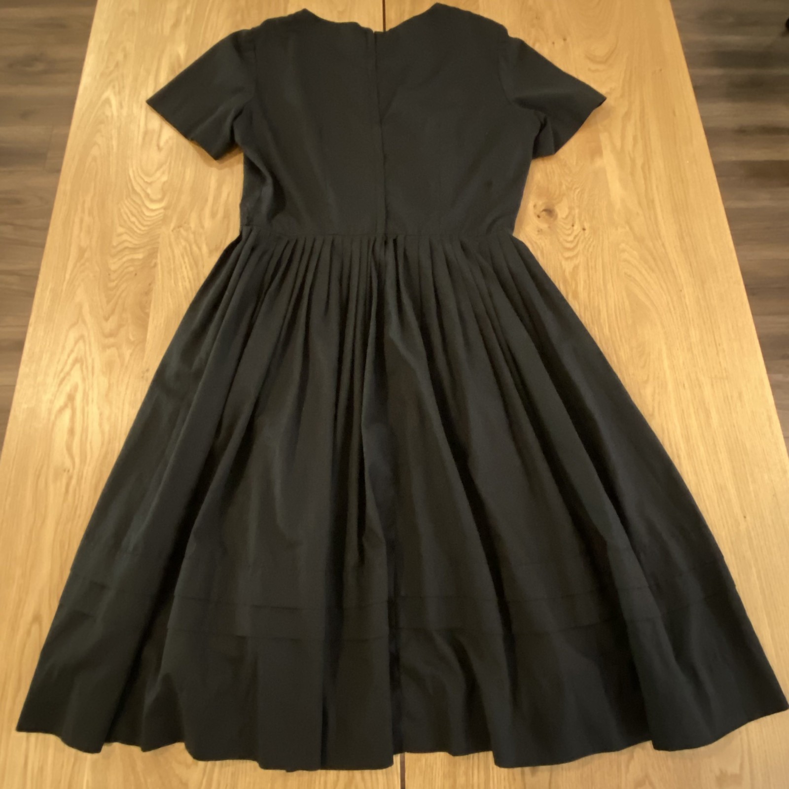 Henry-Lee Vintage Designer Sample dress Black Size 20 50’s Retro Wednesday Adams