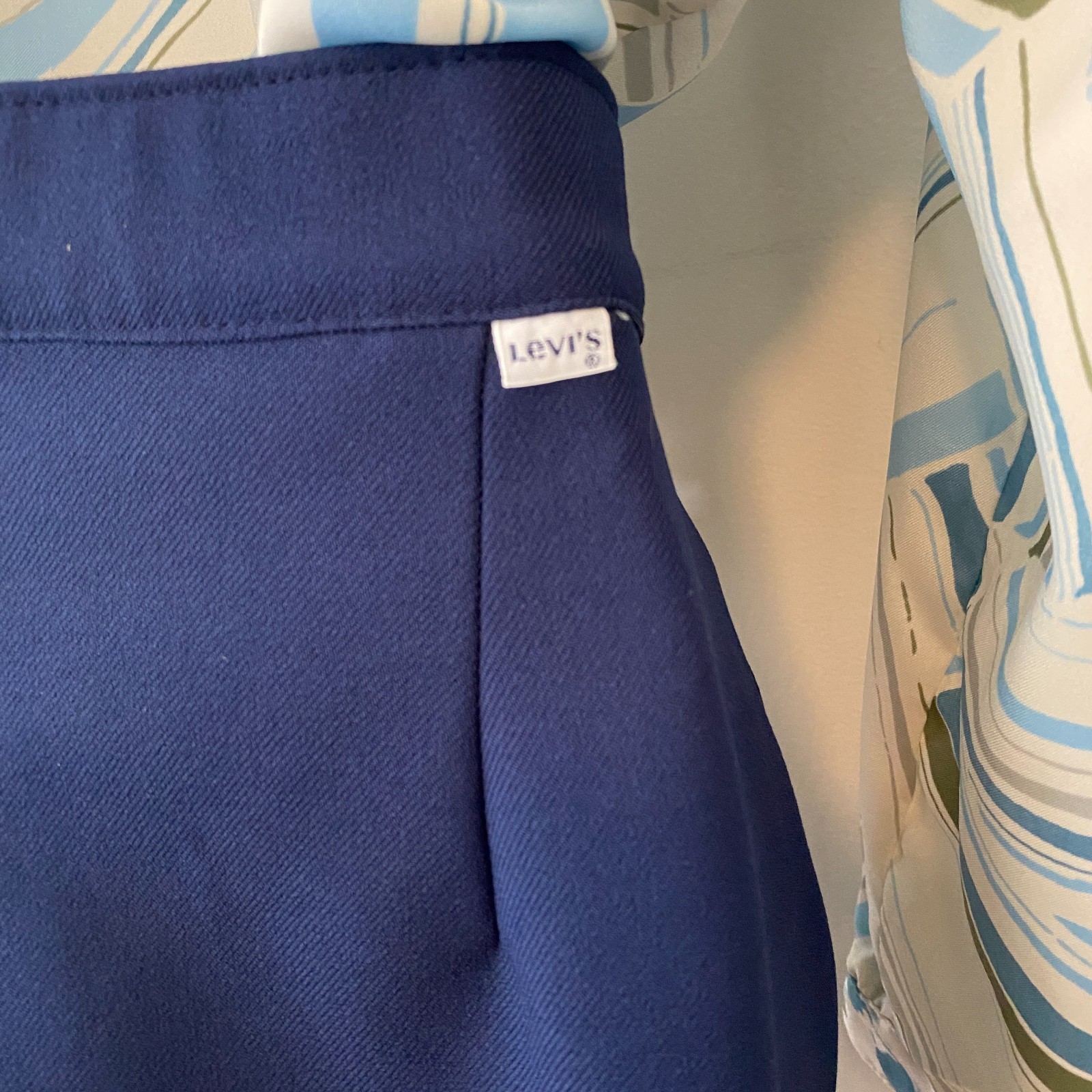 Vintage Levis Bend Over Pant Womens Straight Leg Vtg 14 Blue Trousers 28×33