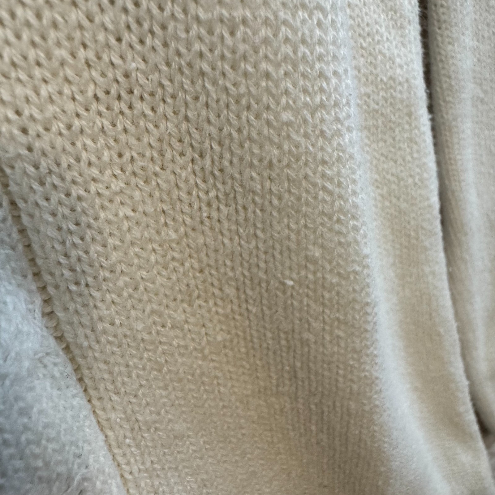 Y2K Vintage Mini Sweater Dress Small Cream Ivory Off White Boho Fairy Grunge