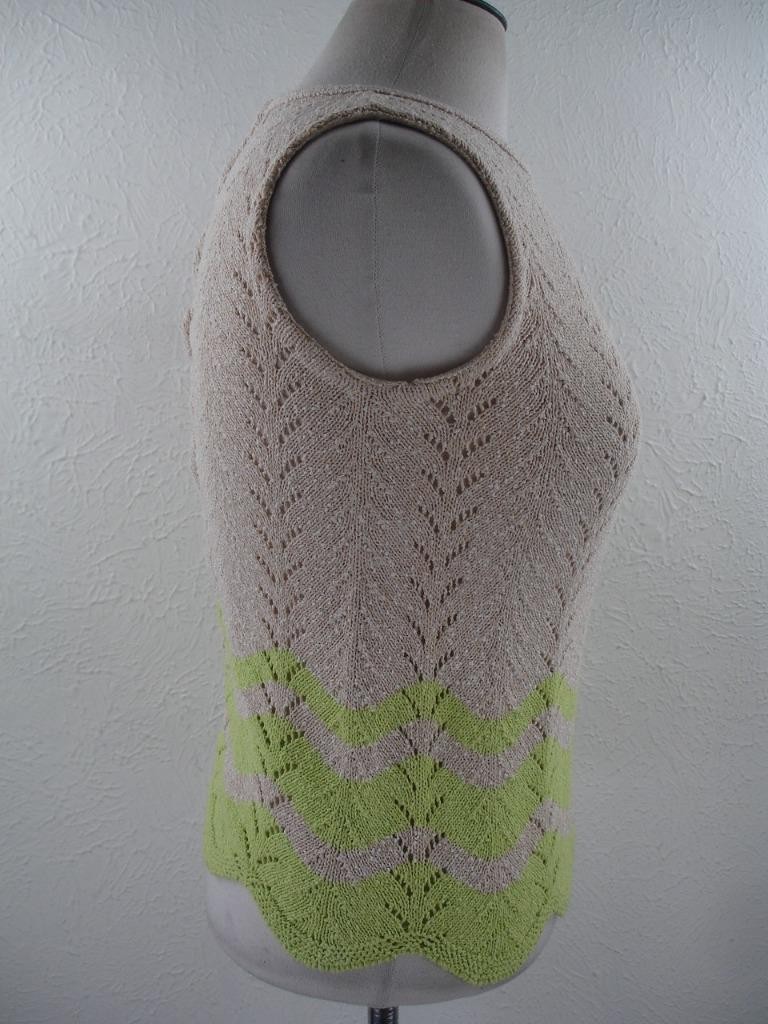 Women’s XS Vtg 1960’s Mister Cig 2-Pc Outfit Sweater Skirt Knit Beige Lime Green