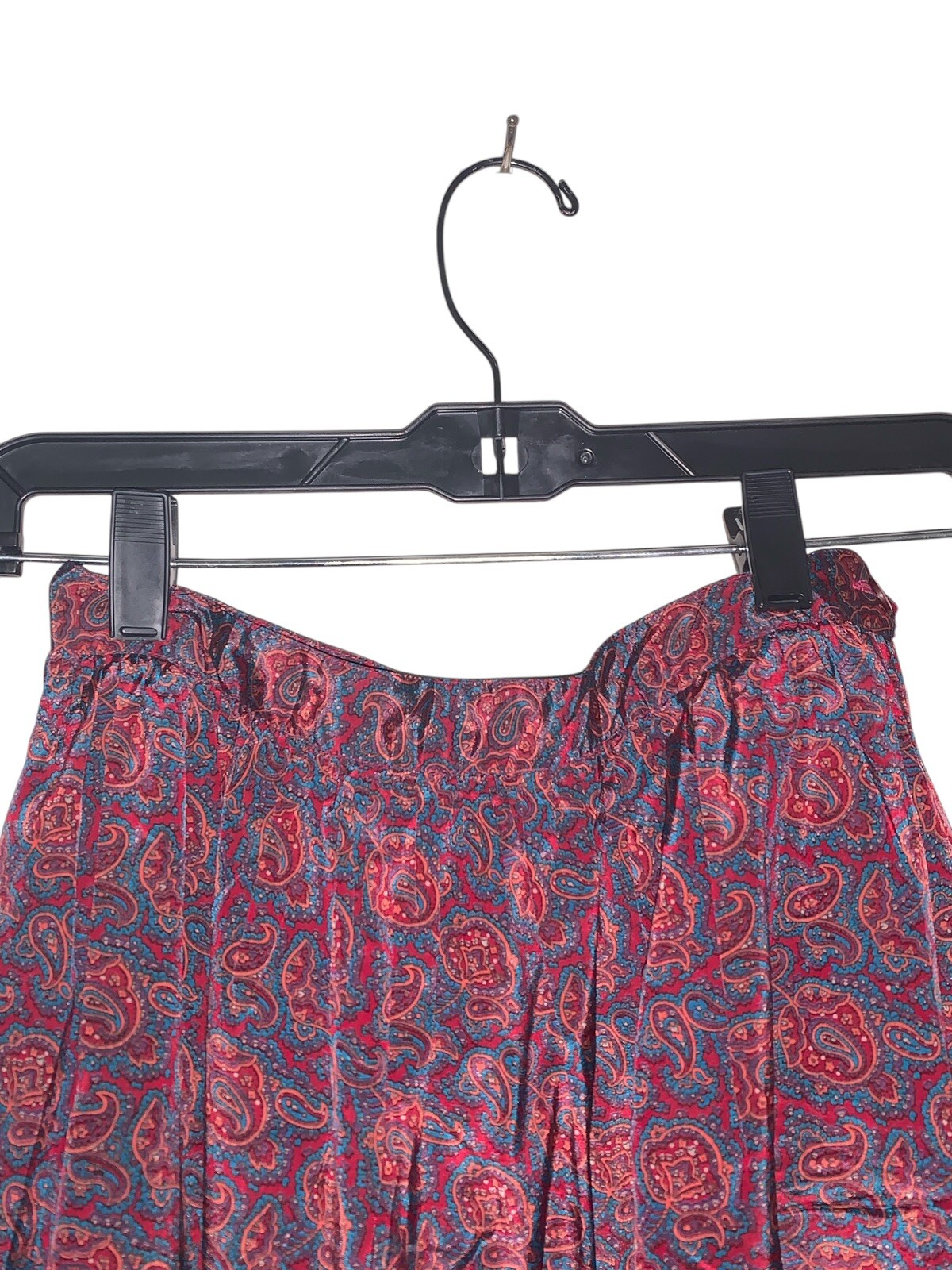 VINTAGE PRESTIGE OF BOSTON PAISLEY POLYESTER MIDI SKIRT BOHO CHIC HIPPIE Sz 10