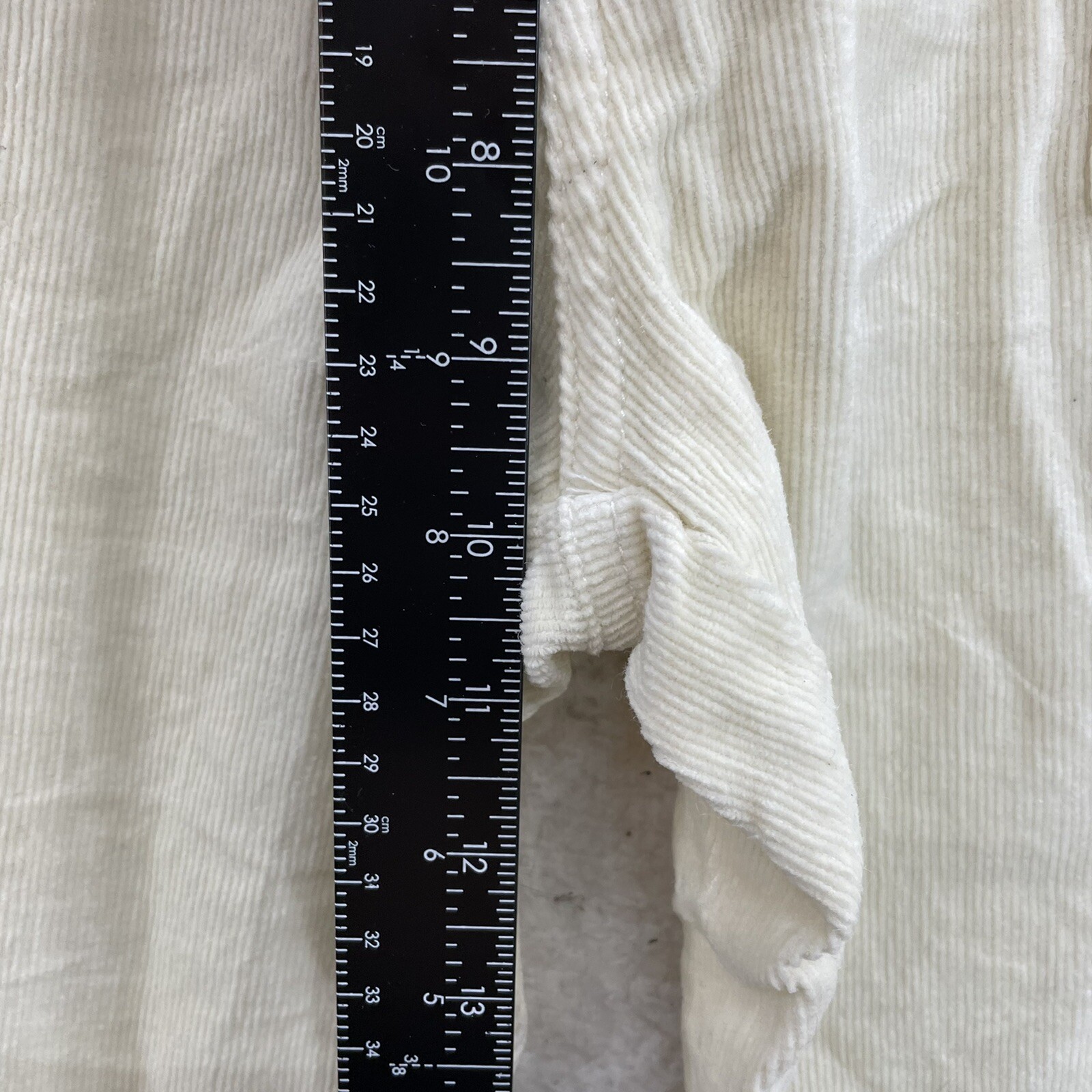 NEW NWT DEADSTOCK Y2K Vintage Corduroy Pants 12 14 31 32 White Cream Ivory Flare