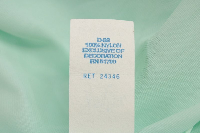 Vintage Carriage Court Nightgown XS S M L Green Nylon Ruffle Lace USA