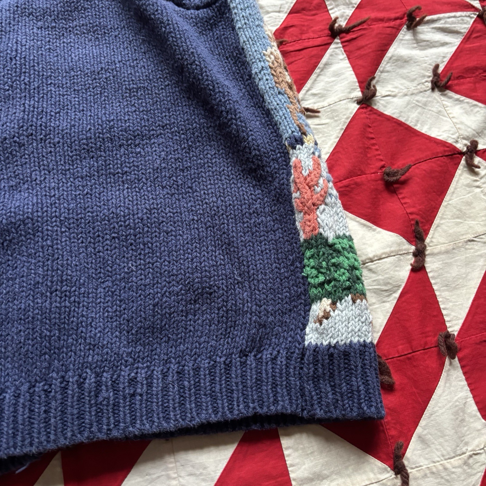 Vintage Women’s Knit Animal Sweater Vest As Is 90s Medium Granny