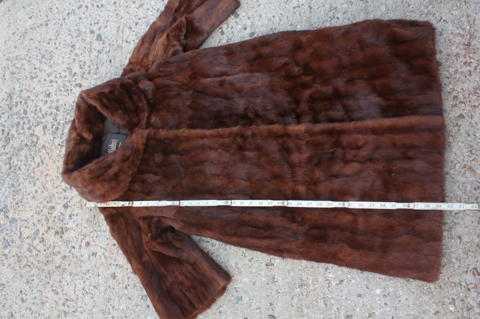 Vintage Koslows Genuine Mahogany Mink Mid Length Fur Coat Forth Worth S/M? LOOK