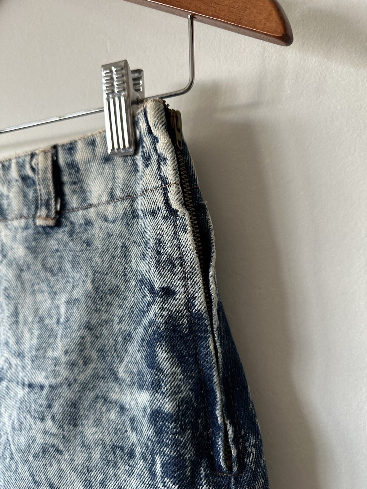 VTG 80s Limited Express GAP Acid Wash Jean Denim Mini Skirt Size 9 Made In USA