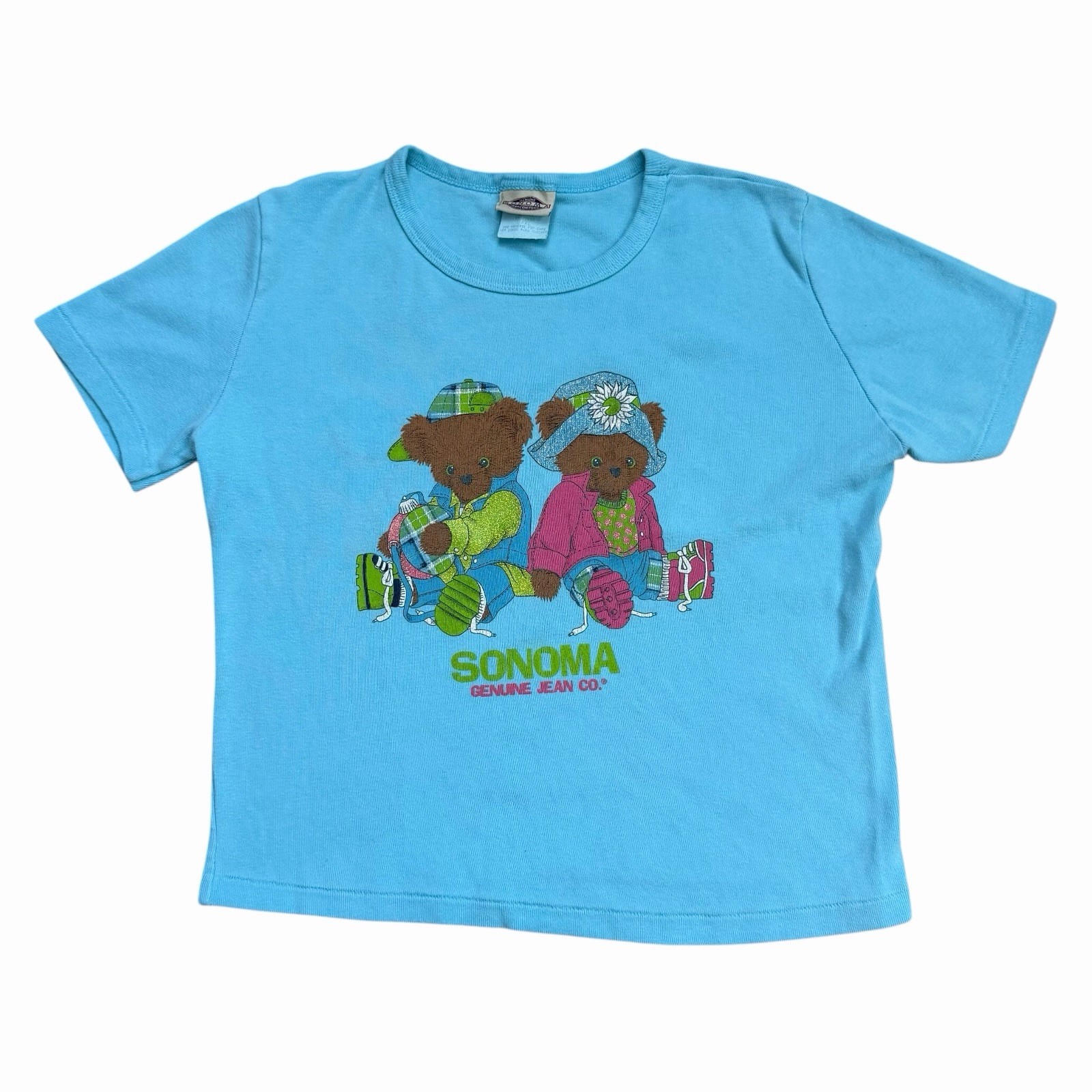 Vintage 90s Genuine Sonoma Jeans Company Teddy Bear Crop Top T-Shirt Large / XL