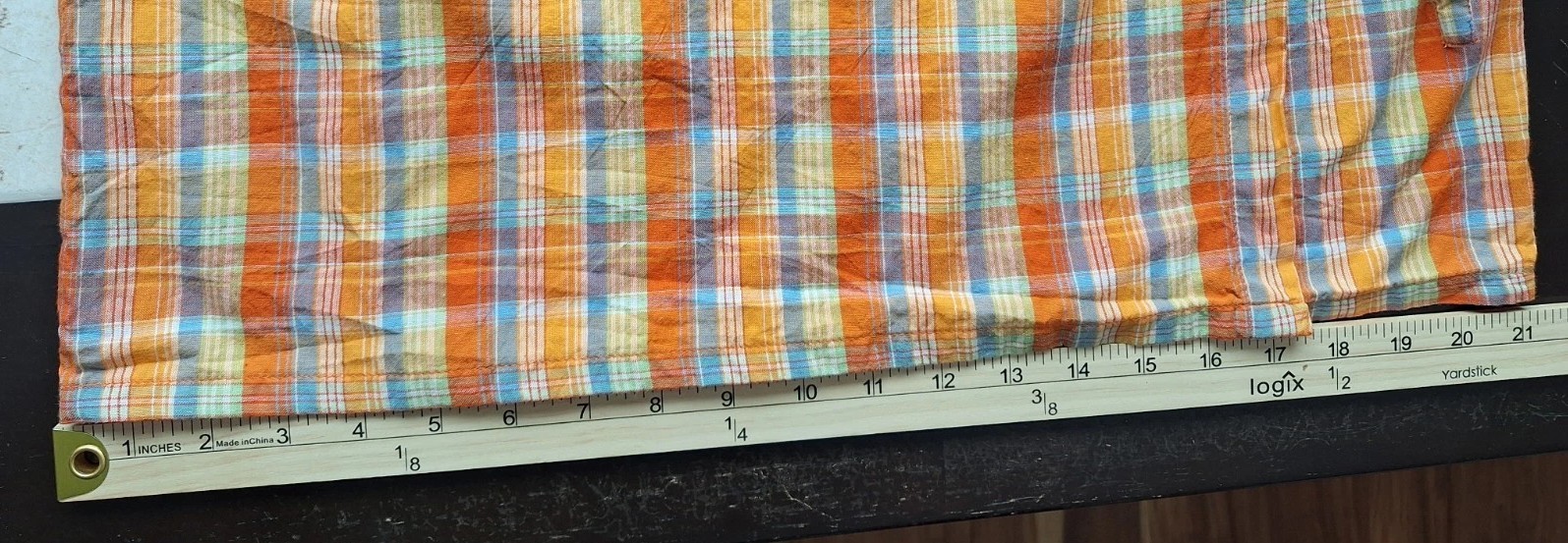 Vintage Paul Harris Design Wrap A Line Short Skirt Plaid Orange Sz 8 Cotton 90s