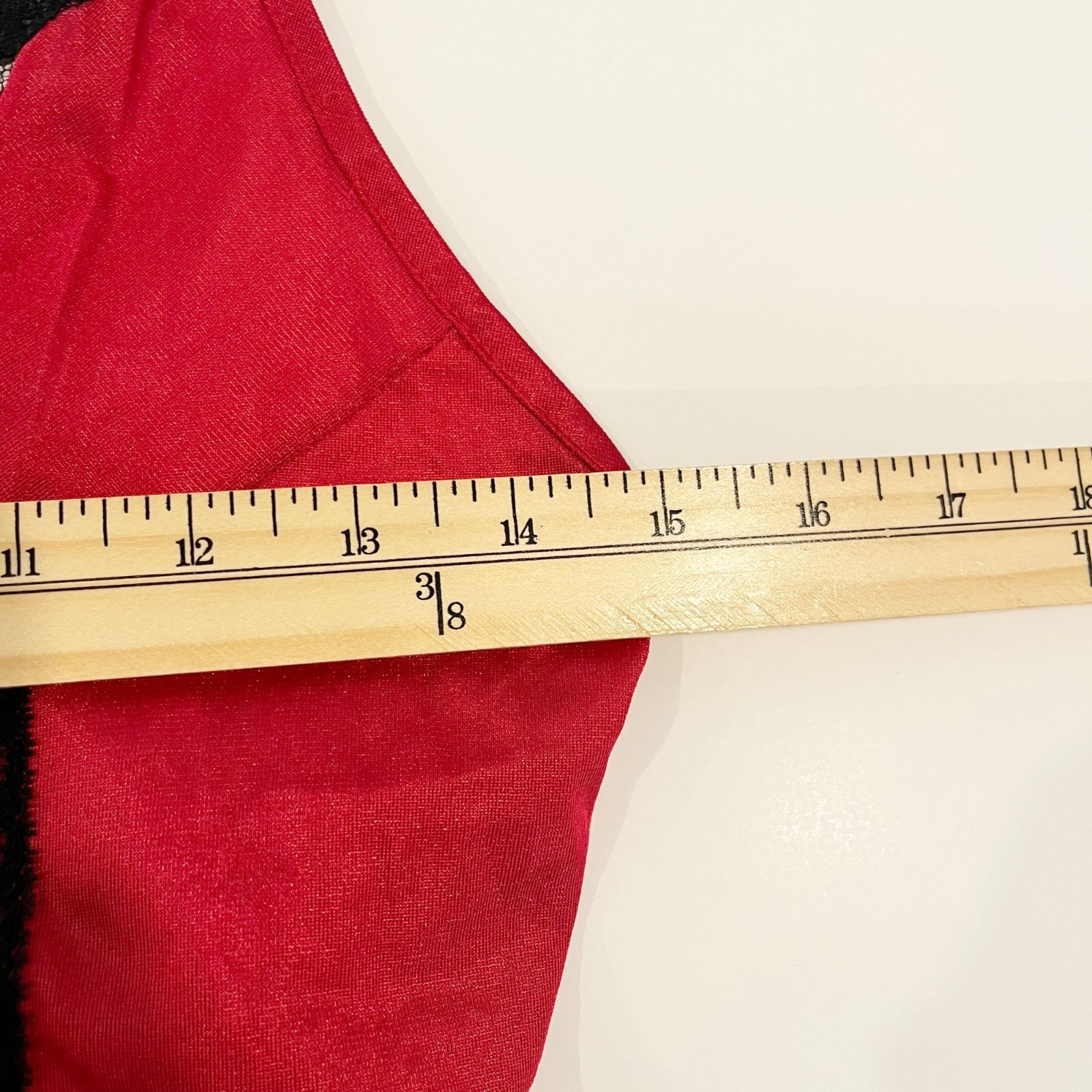 Vintage Faux Corset Lace Trim Camisole Tank Top Lingerie Y2K 90s Red USA MEDIUM