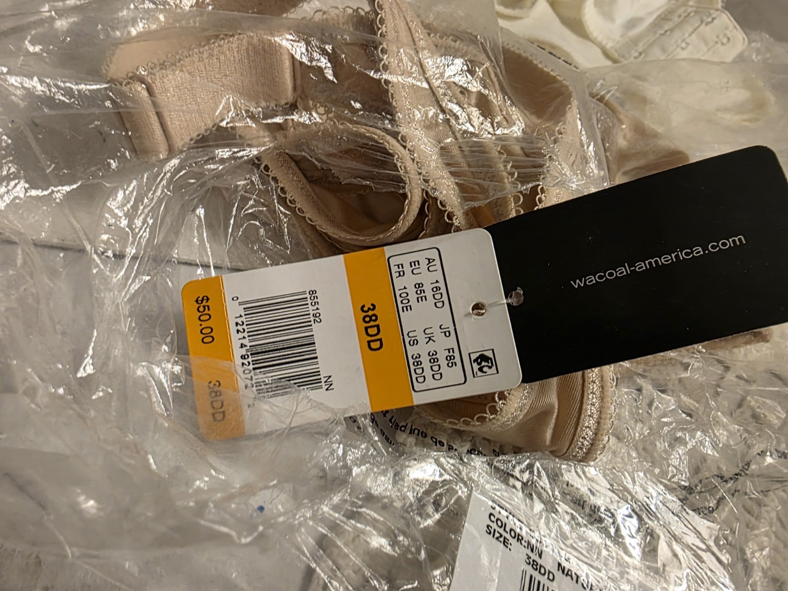 Womens Bras LOT OF 2 WACHOL NEW With Tags 38DD BEIGE AND TAUPE