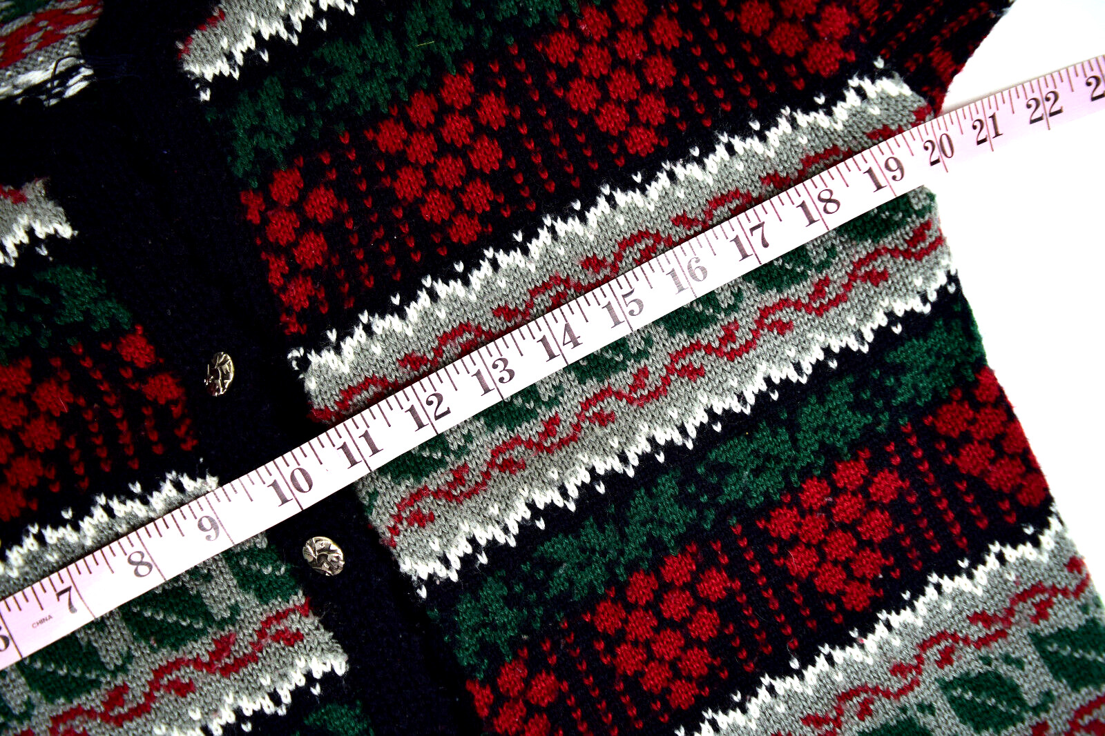 Vintage Countryside Classics Sweater Size M 70s Holiday Cardigan Cobain Special