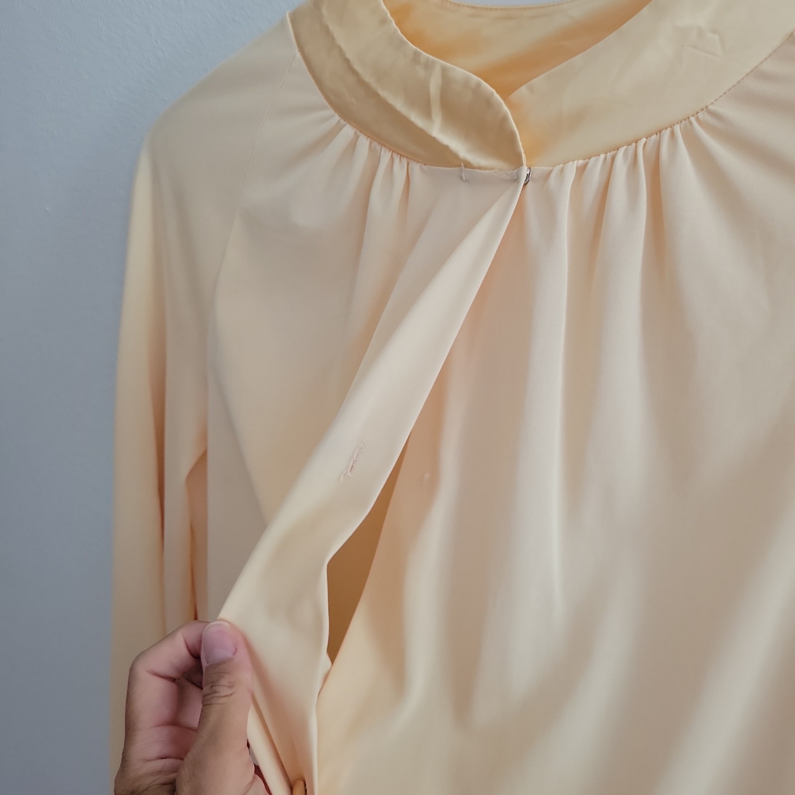Vintage 60s Gossard Artemis Nylon Penoir Two Piece Small Pale Yellow Boudoir