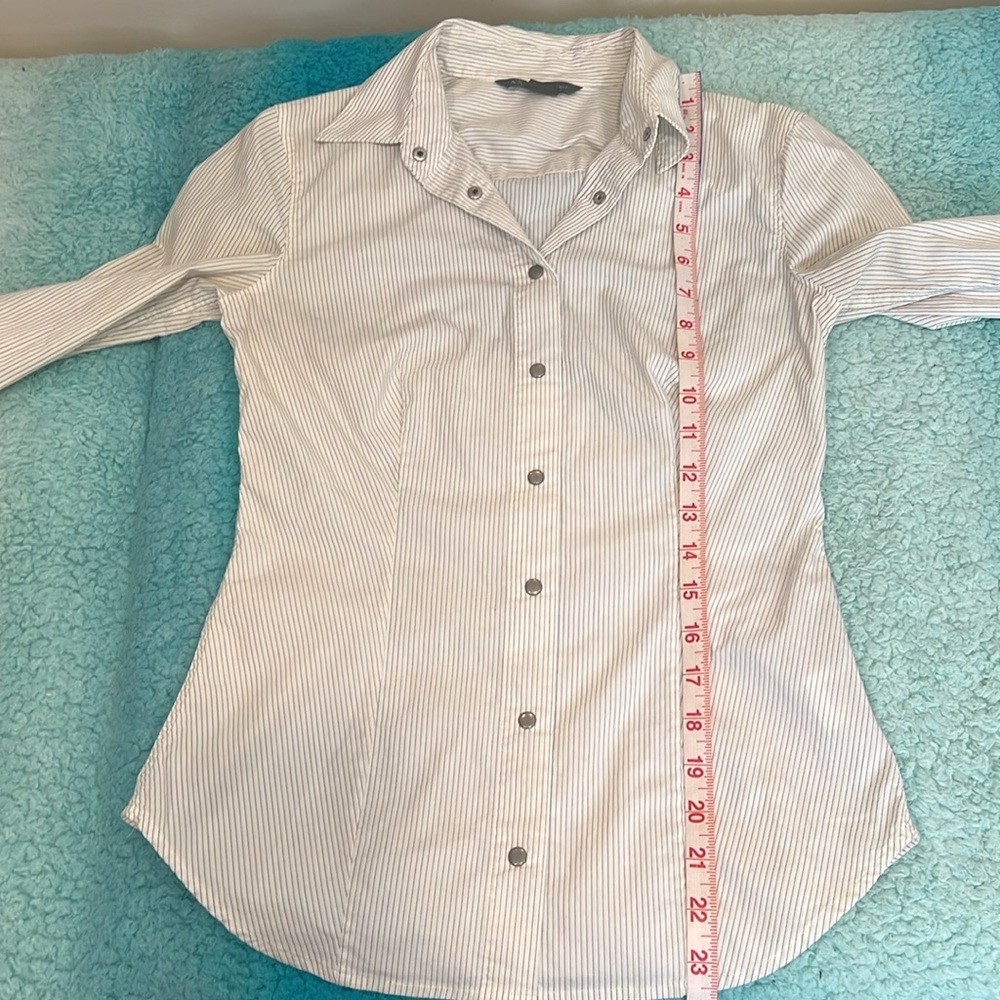 🔥Armani Exchange White and Black Striped Shirt🔥