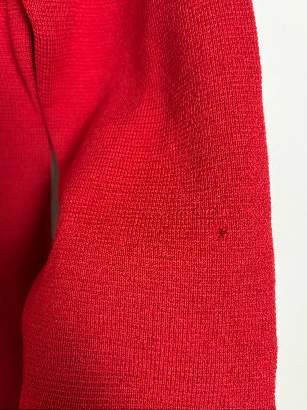Joseph Magnin Pure Wool Red Long-Sleeve Knit Sheath Dress Size 8