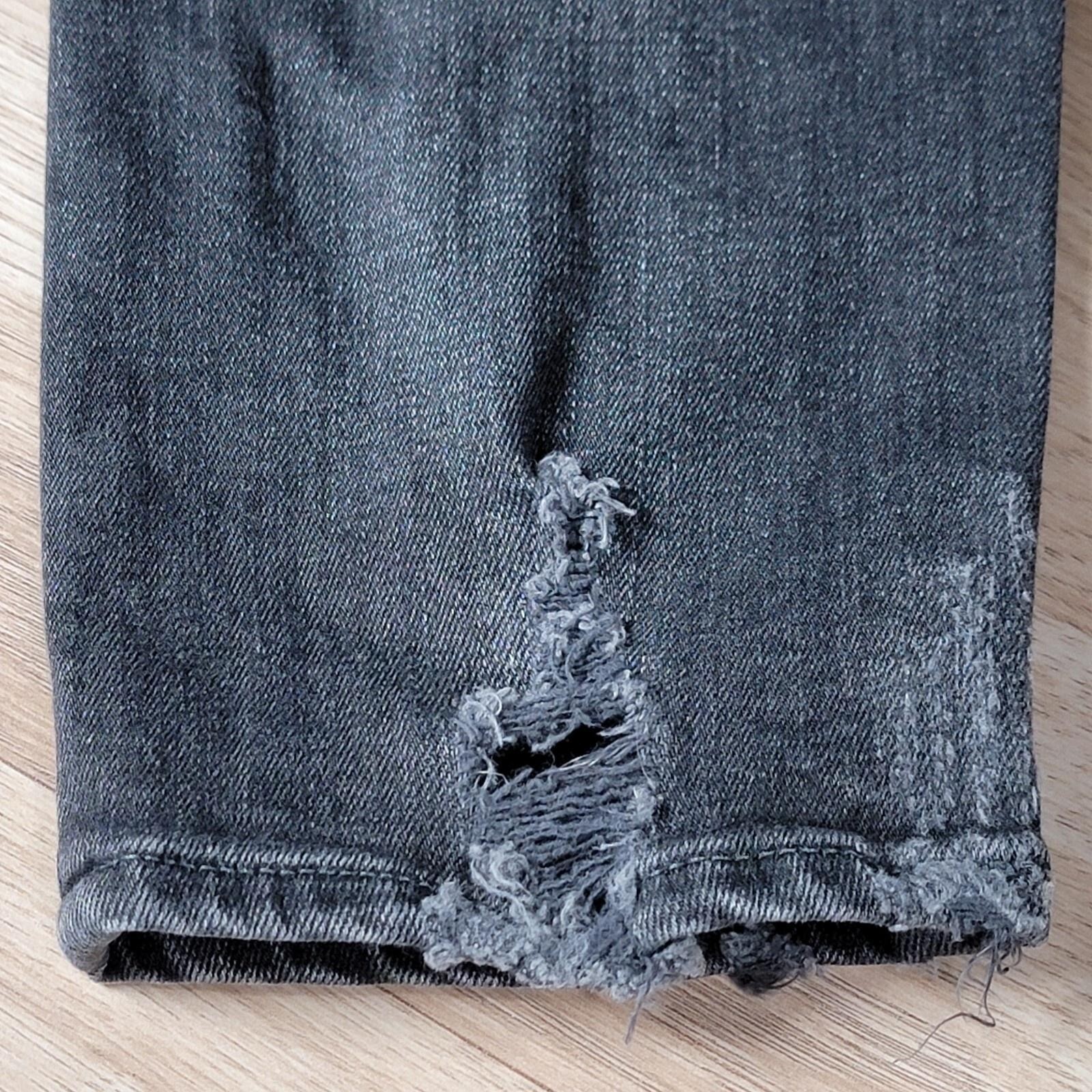Moussy Vintage Jeans Womens 30×27 Gray Skinny Denim Distressed Whiskering Japan