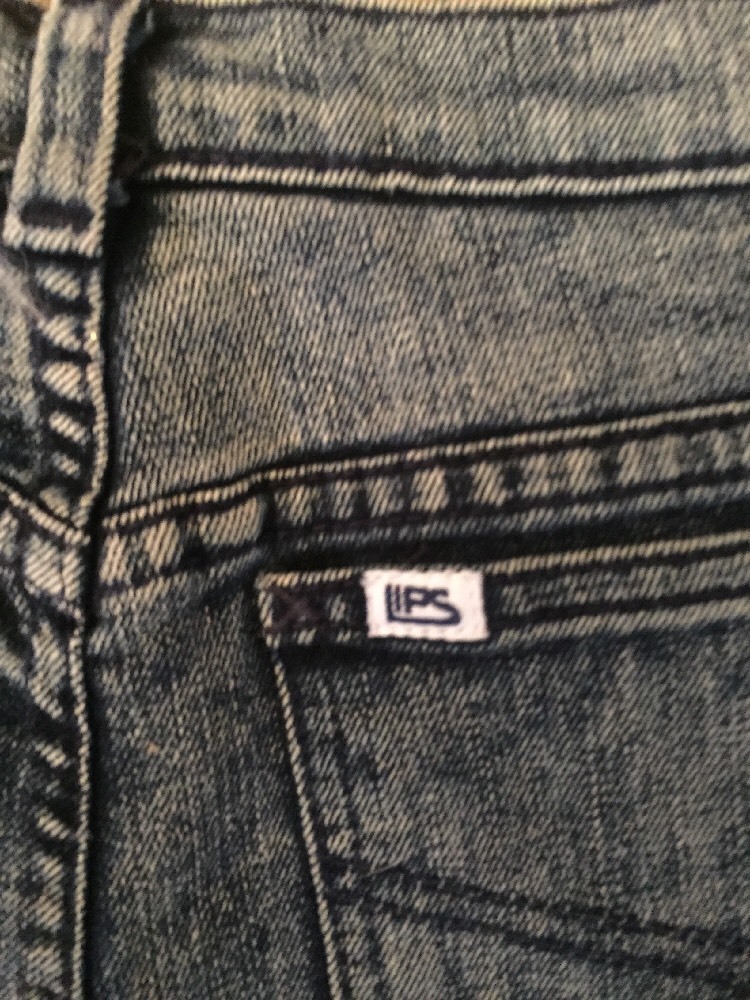 LIPS Jeans NYC VINTAGE! 80’s Dk Acid Washed High Waisted Francois Jean Shorts 26