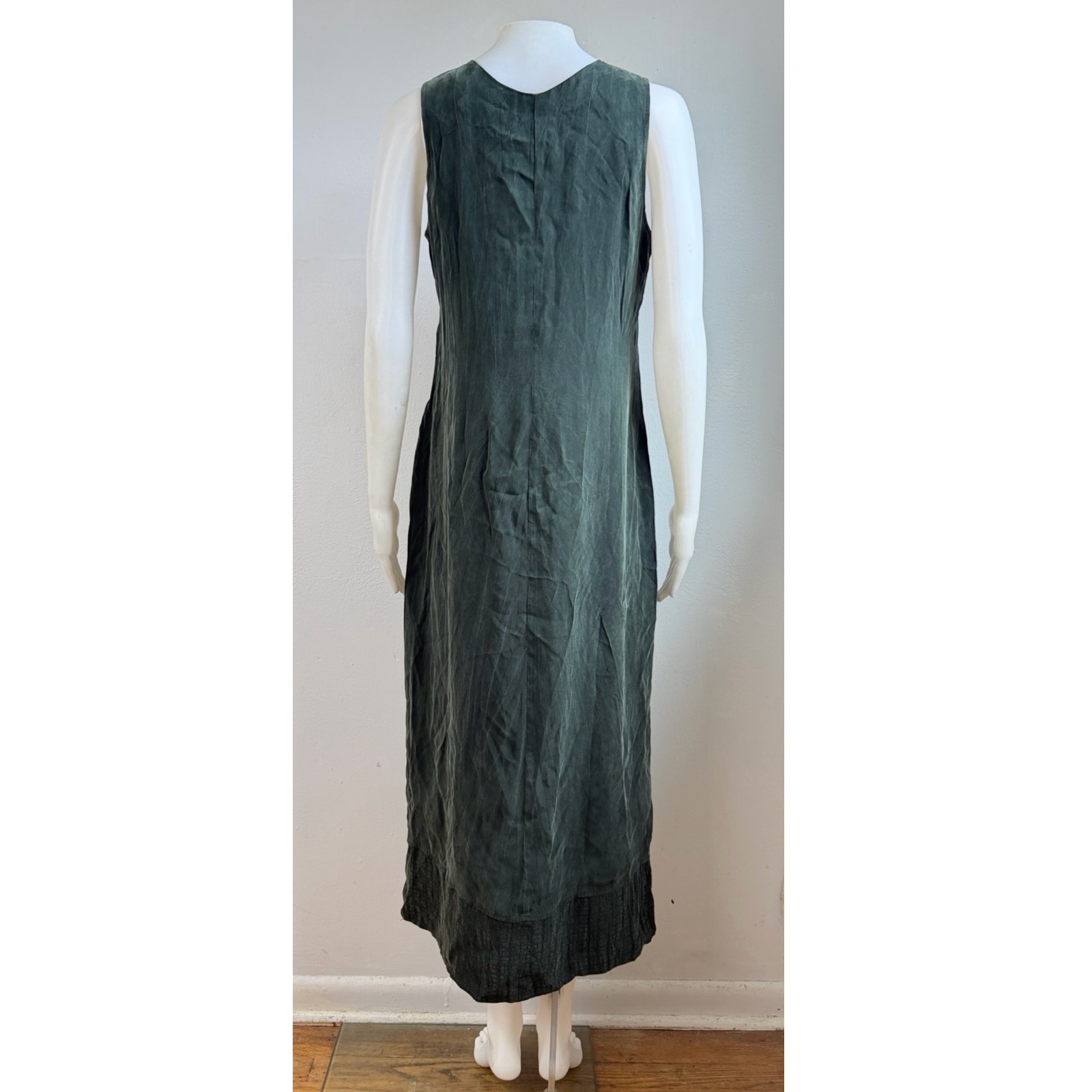 Vintage Green Dress & Top Set Size Small 90s Bember Rayon Co Ord Oufit Set Maxi