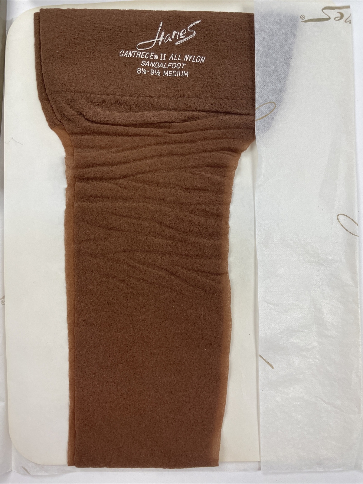 vintage Hanes hosiery 2 Pair stockings in box NOS thigh high sandalfoot 8.5 9.5