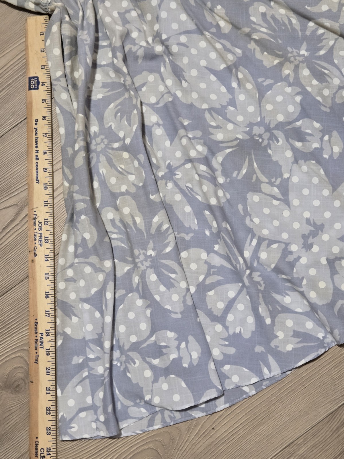 S. L. Petites Fashions Dress True Vintage Womens Size 10 Blue Floral *Stains*