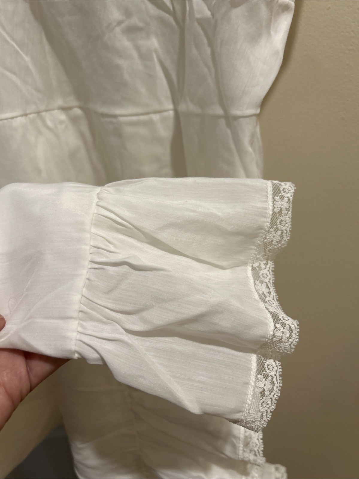 Vintage Pinehurst Cotton Full Slip 40 Prairie Cottage Core Dacron Blend Nylon