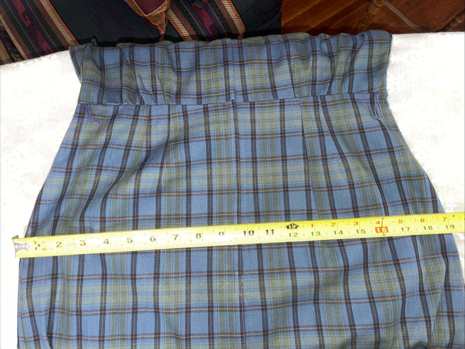 Vintage 60s Nelly Don Dress Jacket 2 Piece Set Blue Green Tartan Plaid Jacki ‘O