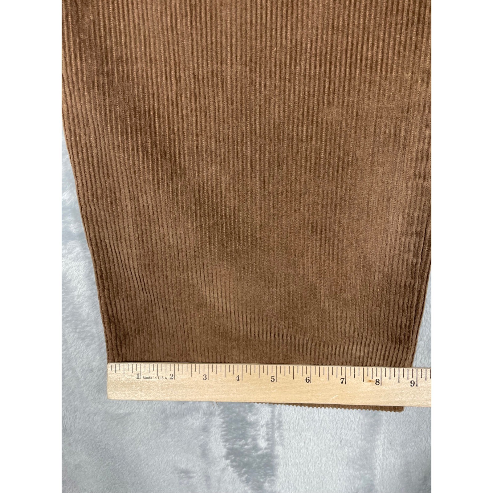 Vintage Joujou Brown Wide Wale Corduroy Button Fly Straight Leg Pants 3/4 52-274