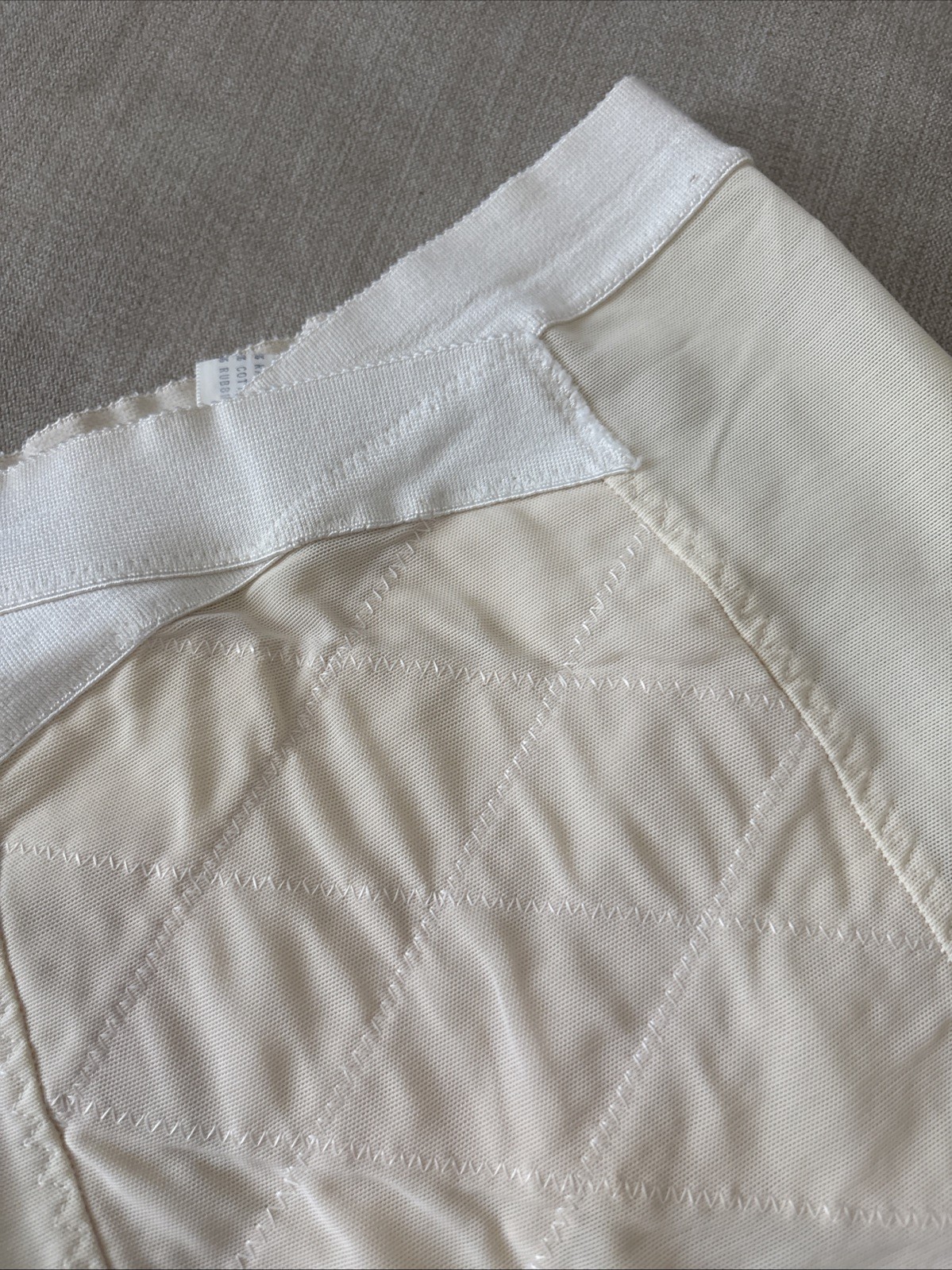Vintage MILADY Open-Bottom GIRDLE Stretch SATIN Garter Belt Skirt Medium READ