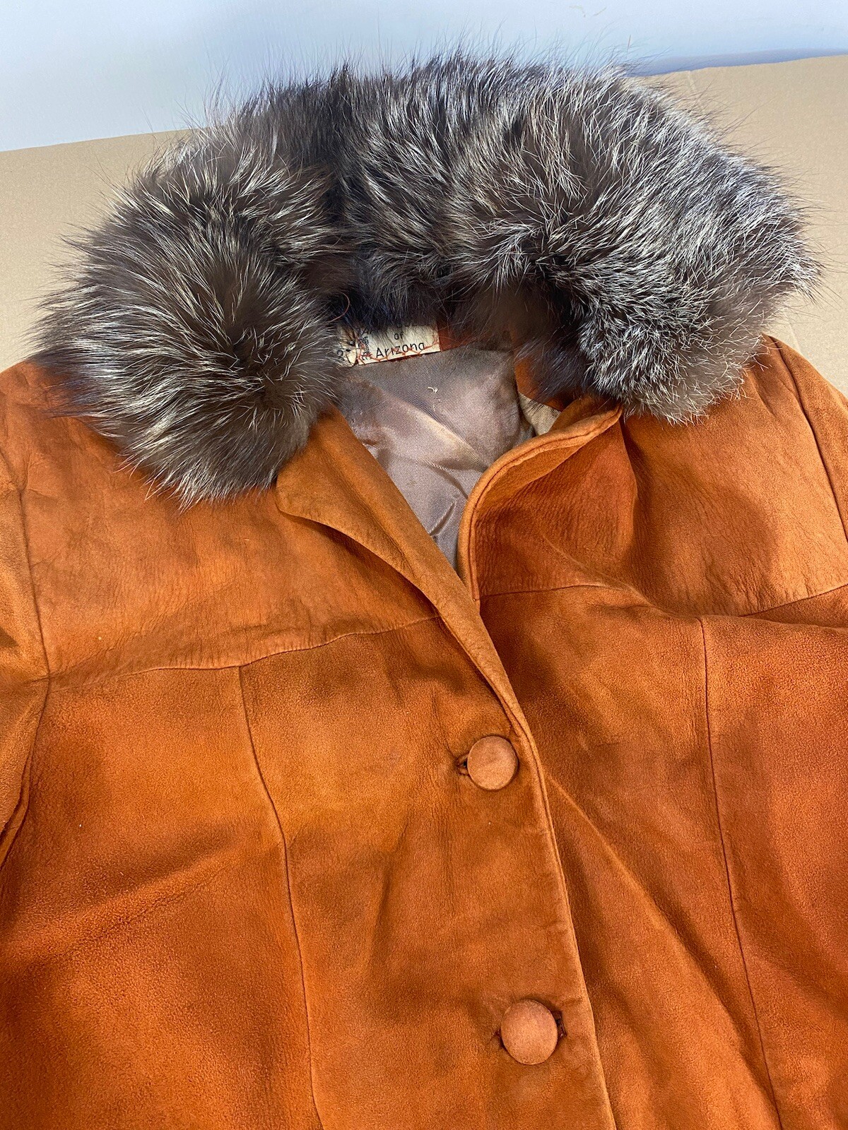 Vtg 40s 50s 60s Leather Suede Fur Mink Arizona Aztec Western Navajo Jacket Coat