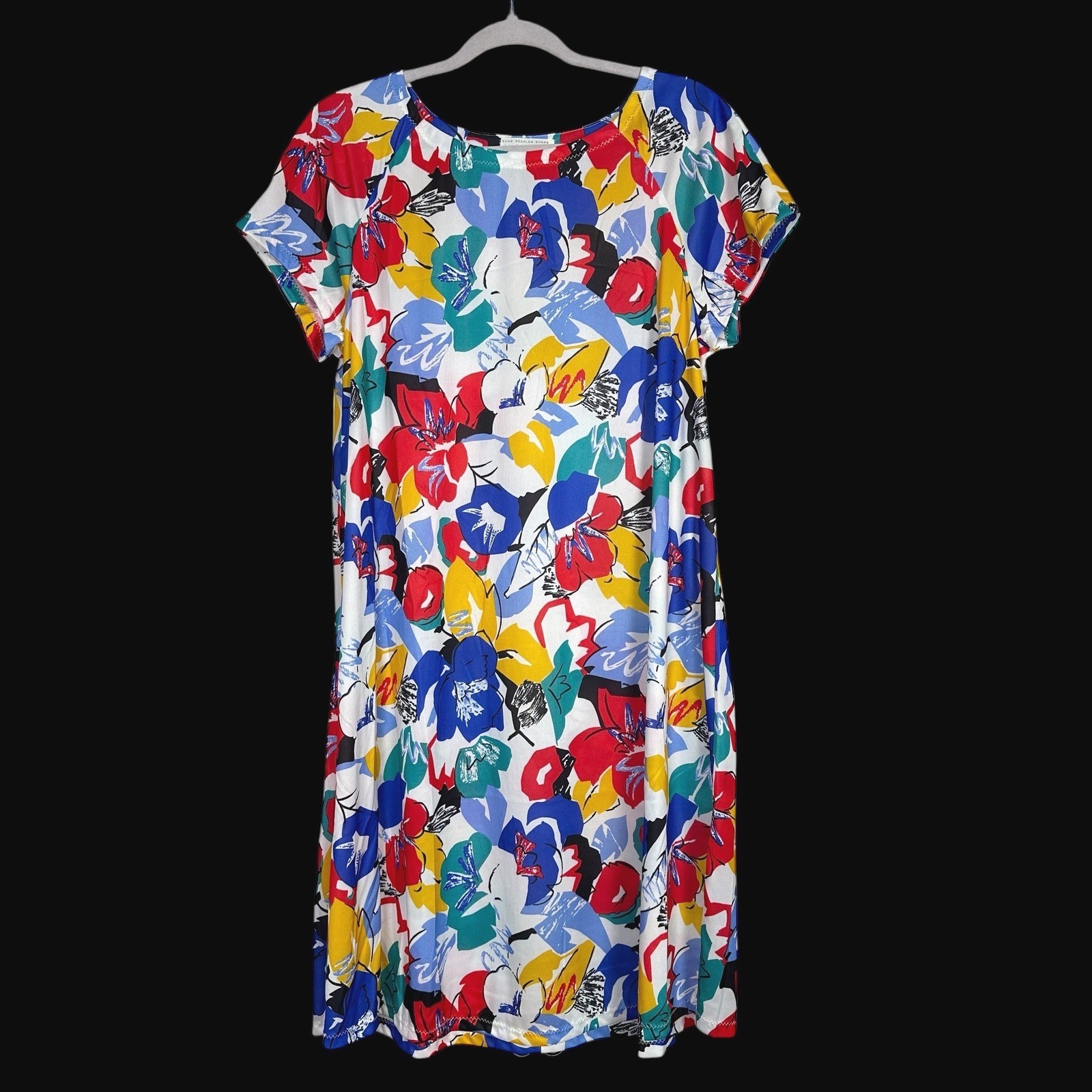 Lord & Taylor Vintage Young Peoples Shops Floral Abstract Shift Dress Large