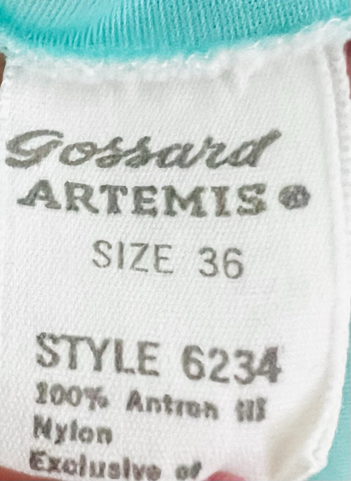 Vintage GOSSARD ARTEMIS Bed Jacket Women 36 Blue Snap Embroidered Short Sleeve