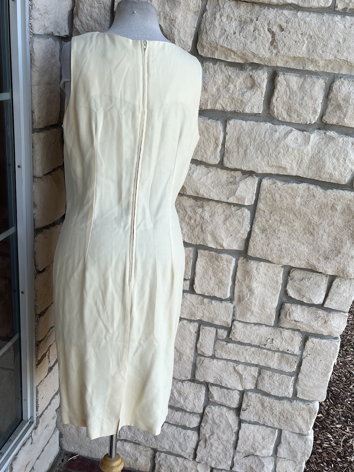Vtg Allison Che 2 Pc Dress Jacket Suit Sz 8 yellow
