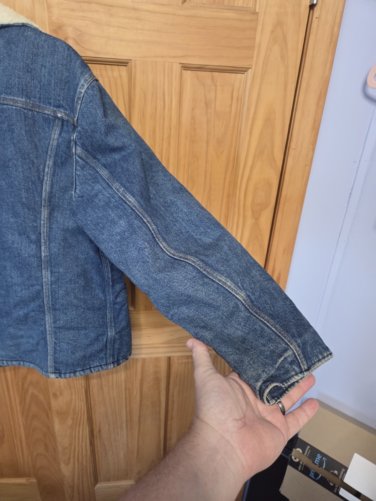 Vintage 1970s Carhartt Denim Sherpa Lined USA union made size 44