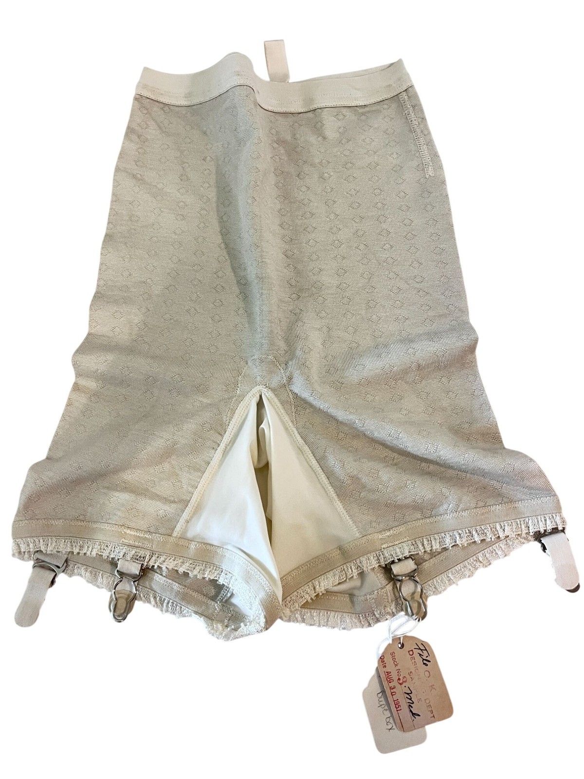 Rare 1951 Design Department SAMPLE panty girdle retaining its original dated