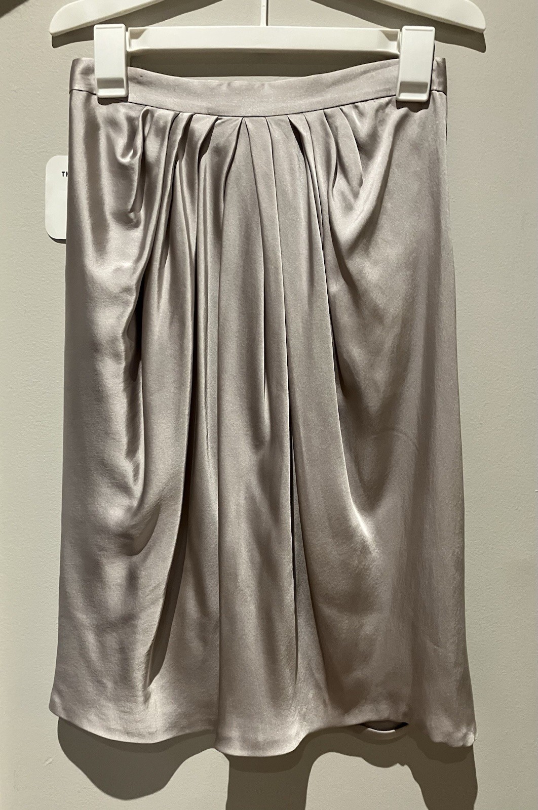 Vintage Valentino Roma, Silver 100% Silk Mini Skirt, Original Tags! Small