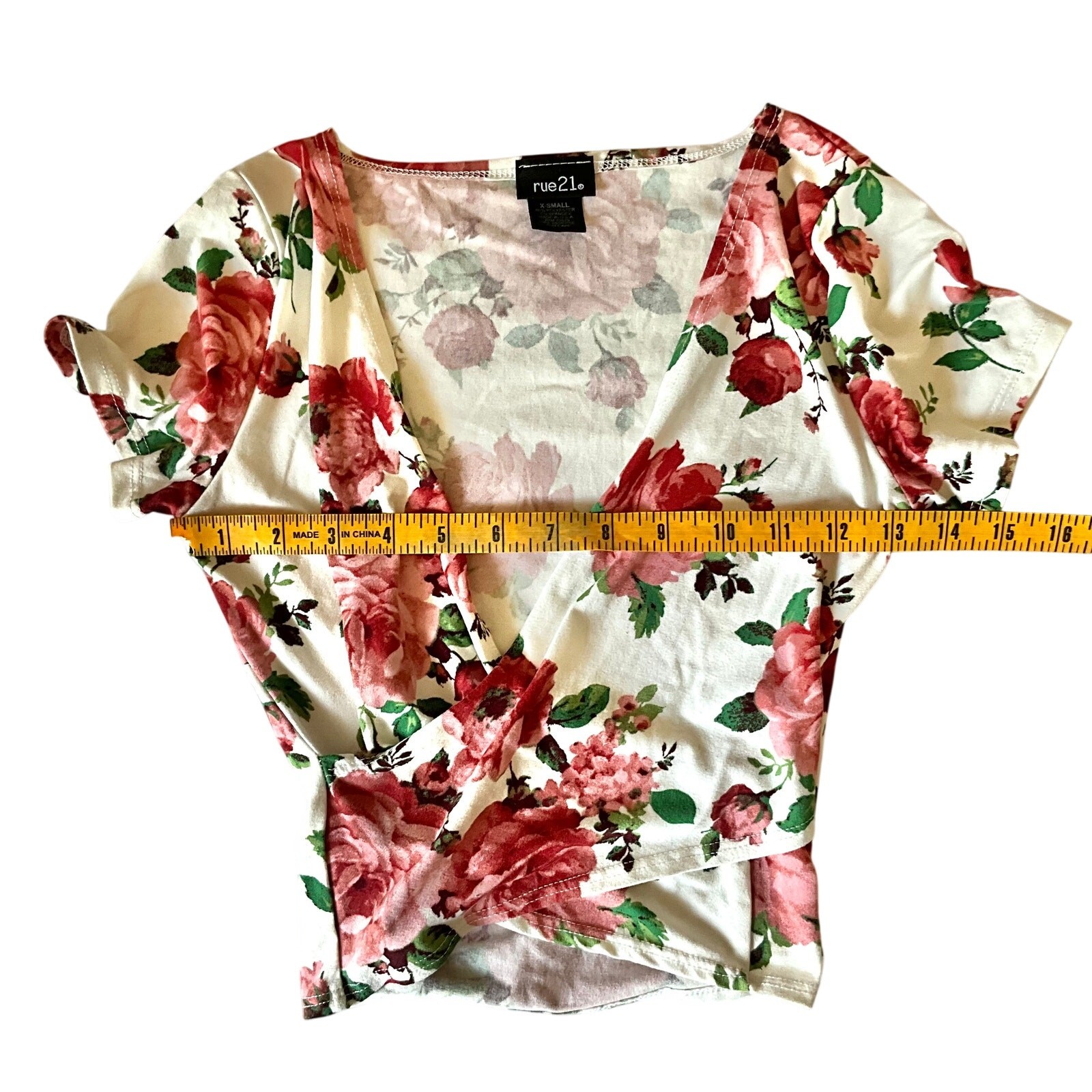 Rue21 Floral Wrap Crop Top: Y2K, 2000s