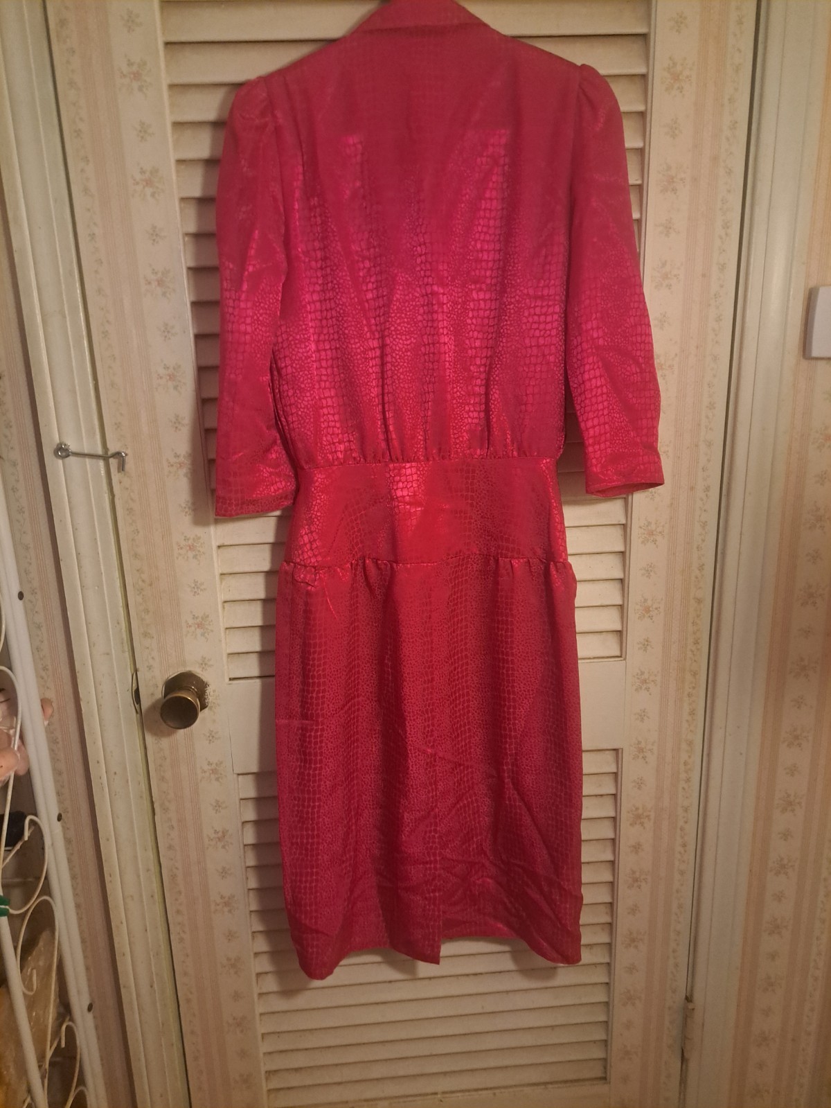 Vintage 70/80s Billy Jack For Her Red Polyester Dress Size 6/8
