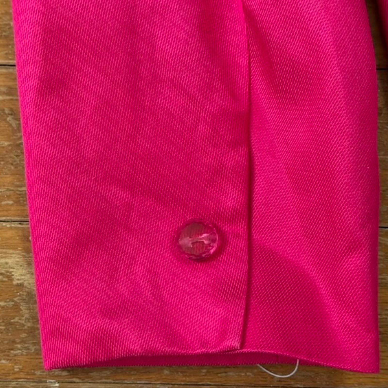 Vintage Bright Pink Blazer Womens Size Small Cotton/Silk Sport Coat Suit Jacket