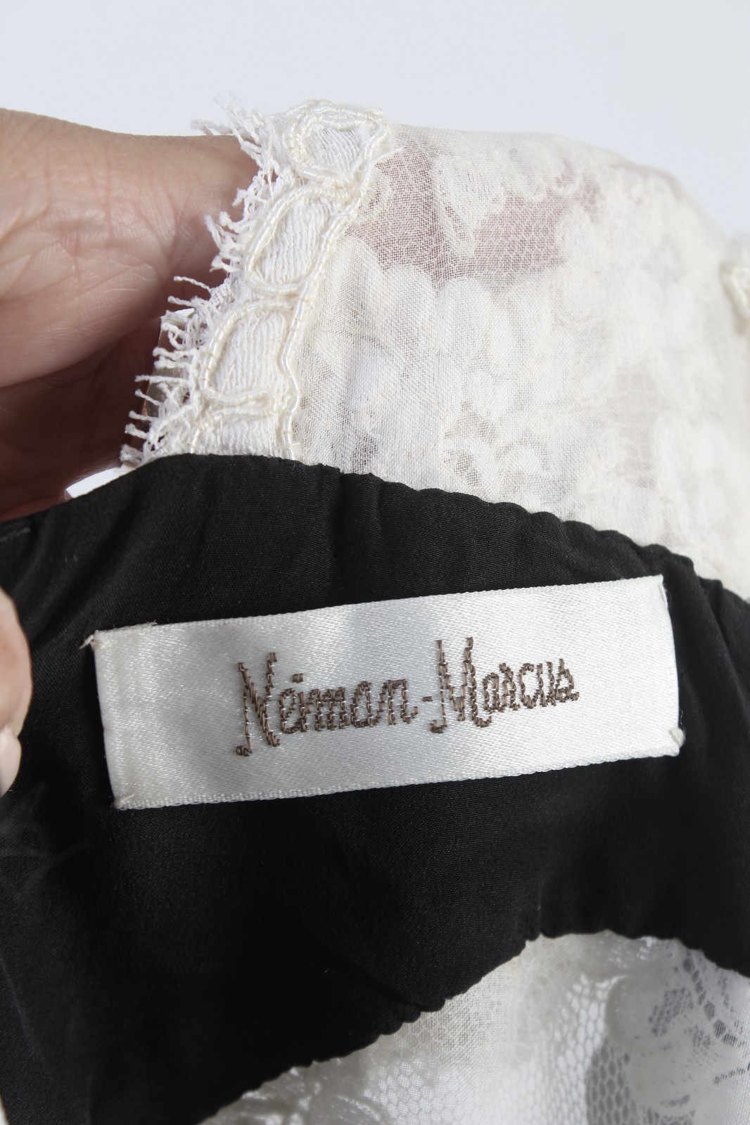 Vtg Geoffrey Beene Tuxedo Dress Neiman Marcus Black Silk Evening Designer Gown