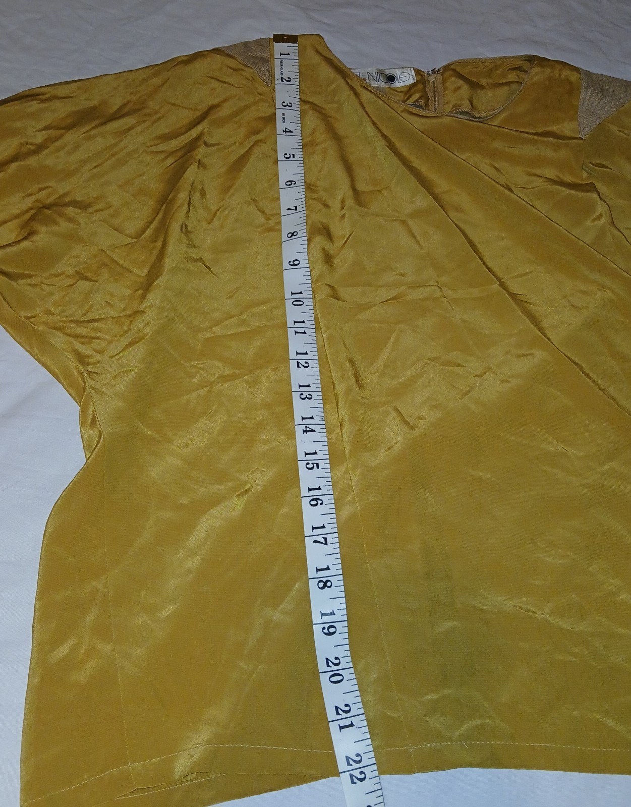Vintage Womens Abstract 2 Piece Set Blouse Wrap Skirt 1980’s Yellow/Black Sz 11
