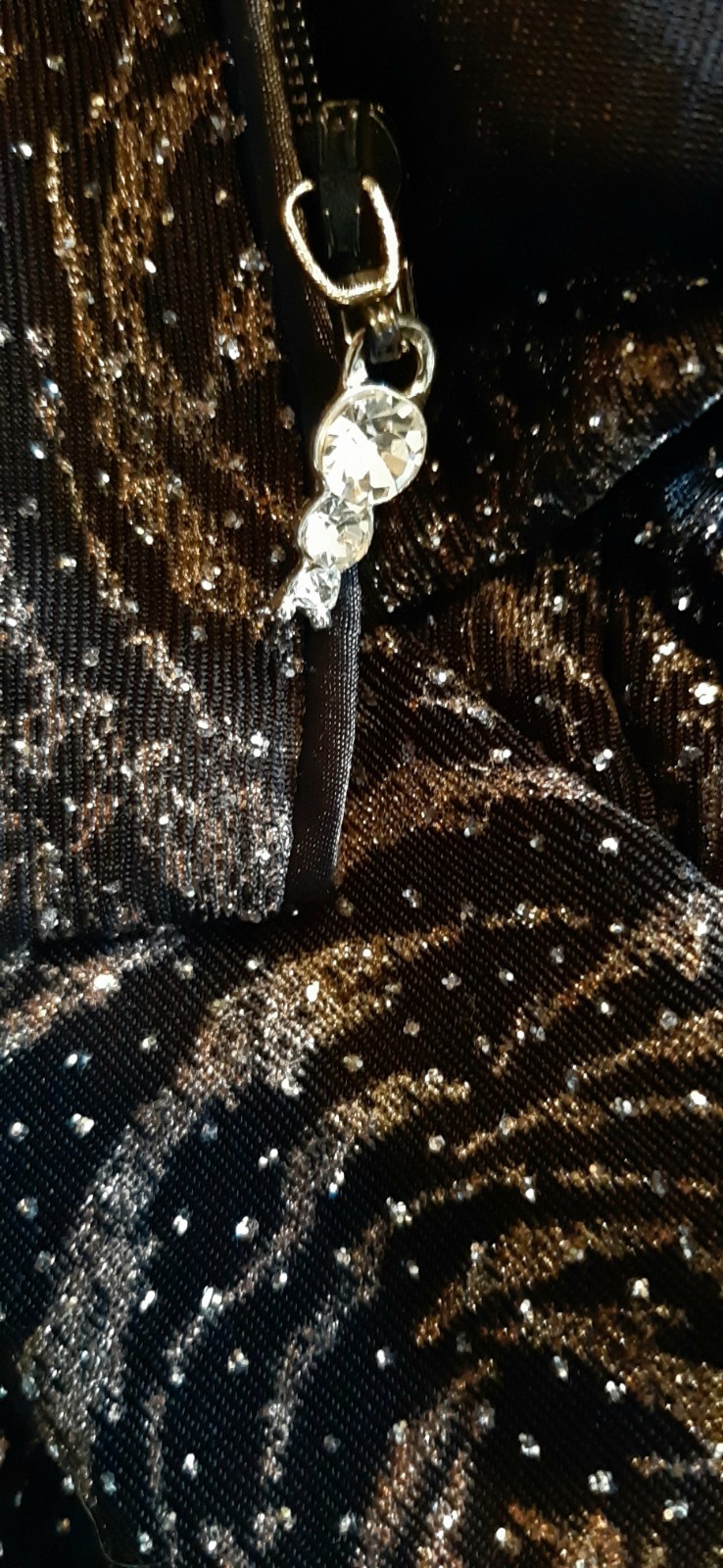 Rare Vintage R&M Richards Velvet Jacket Black Floral Glitter Made in USA Size 12