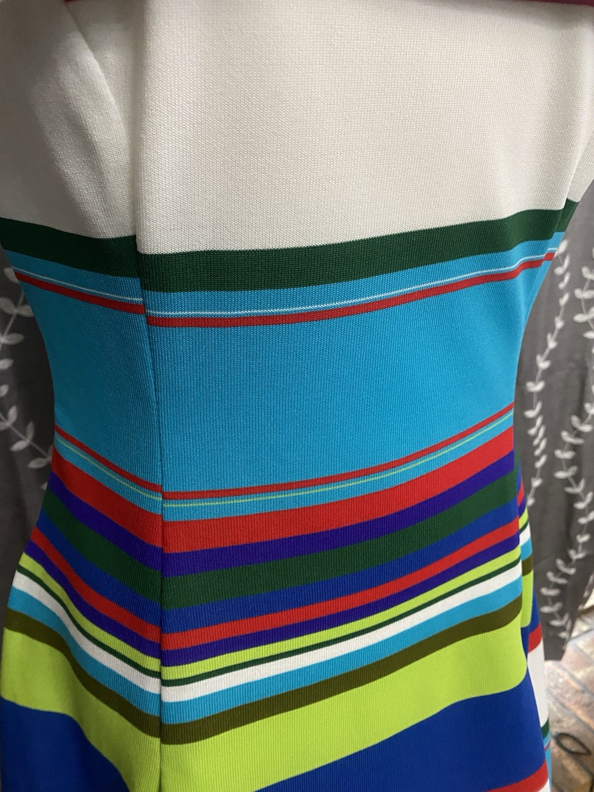 Vintage 60s Jack Needleman Anjac Dress Sailor Mod Midi Striped Women’s Size S/M