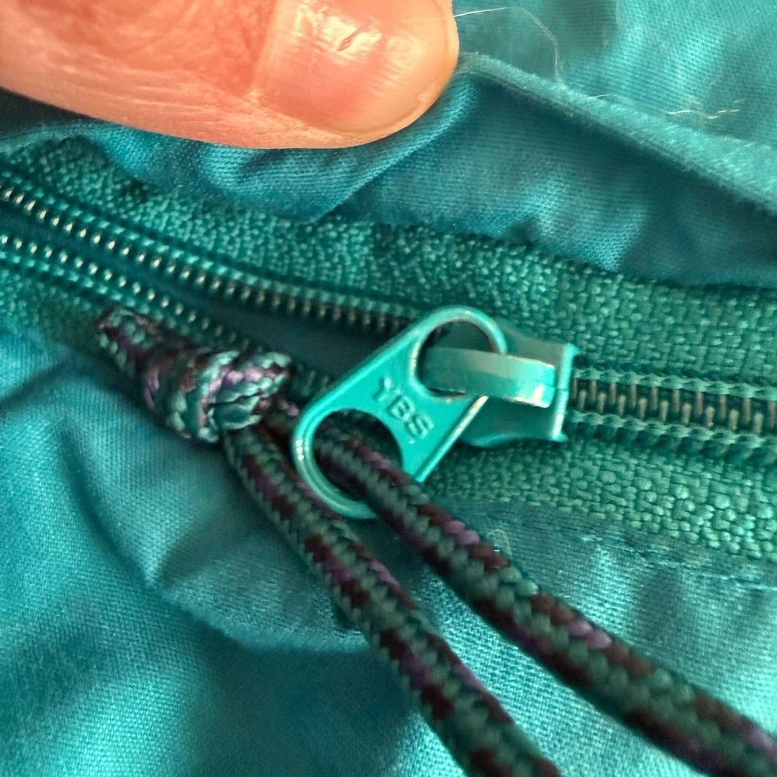 Vintage 1980s Out Brook Colorblock Windbreaker Jacket Hooded | Teal Purple Navy