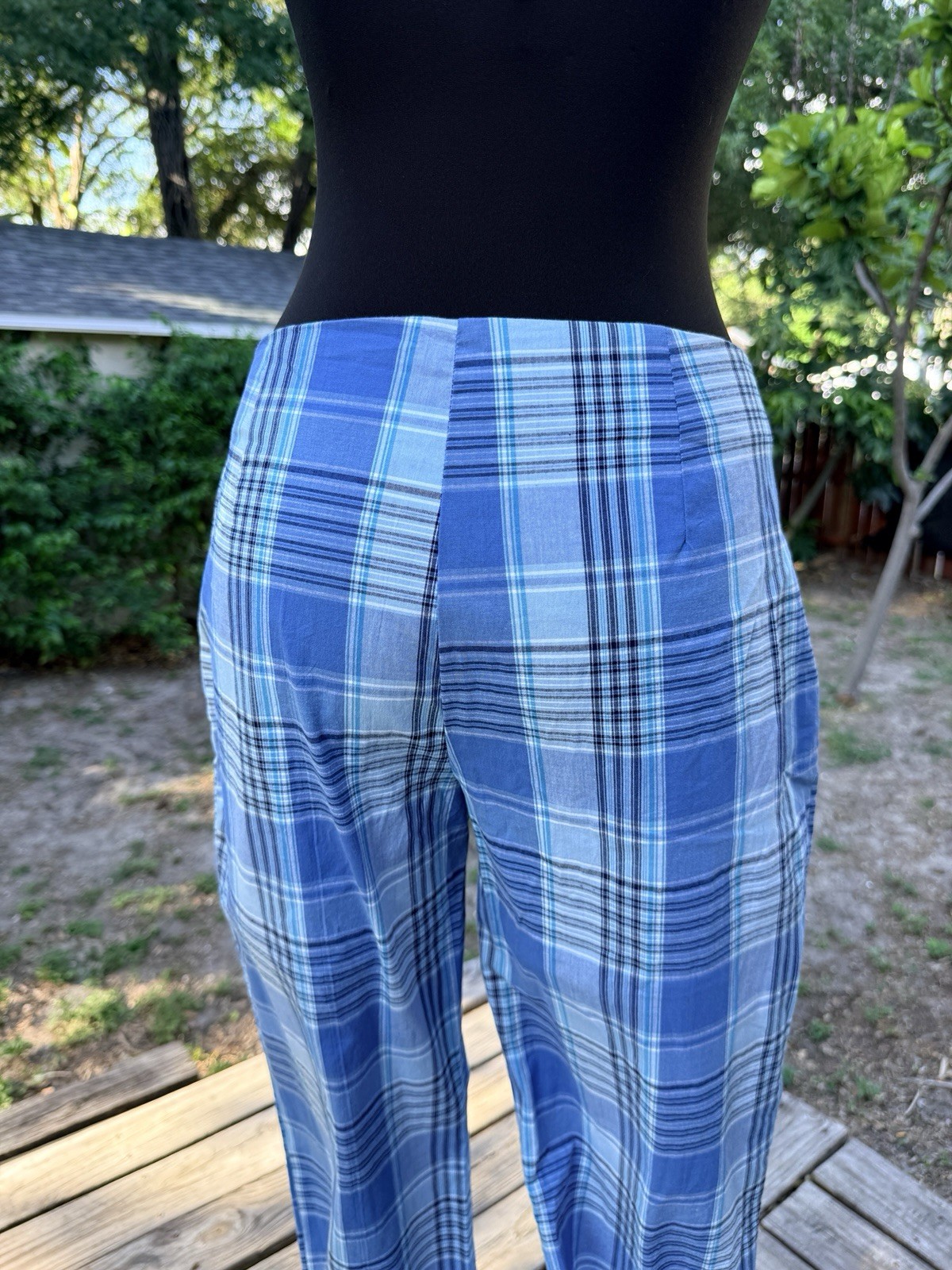 Vintage 90s IZ Byer New With Tags Plaid Capri Pants Women’s Size M