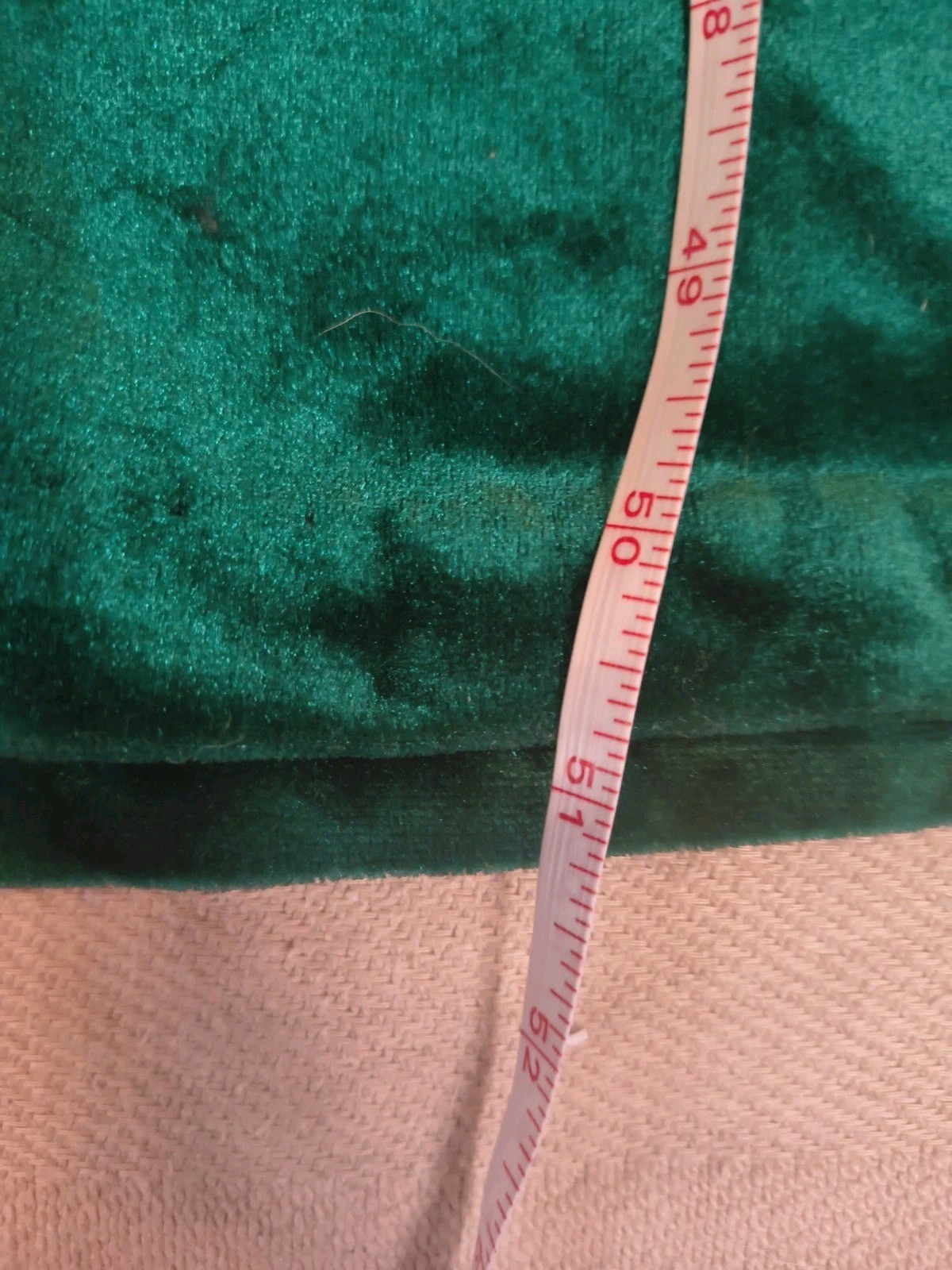 Vintage Appel Green Velvet Nightgown Plaid Ruffle Trim Cottagecore S/M -DP36