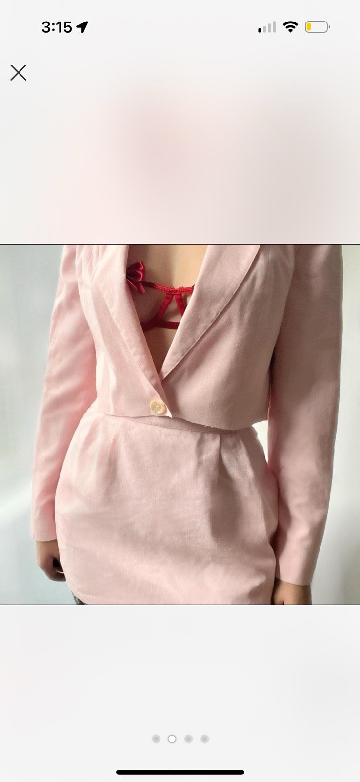 Vintage 1980s Bubblegum Pink Suit Set Mini Skirt Size Xs/S