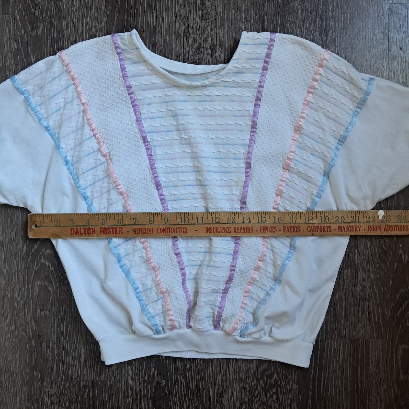 Vintage 1980s Pastel Textured Short Sleeve Relaxed Fit Shirt Women’s Large